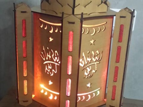 Laser Cut Ramadan Fanoos Mdf Wooden Ramadan Lantern Free Vector