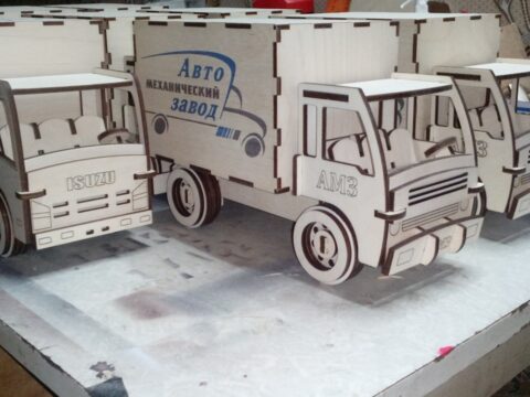 Laser Cut Box Truck Cargo Van Mini Truck Free Vector
