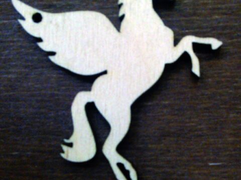 Laser Cut Wooden Flying Unicorn Free Vector
