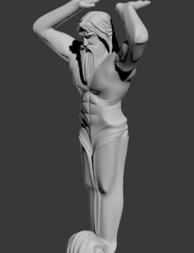 Statue 3D Model for CNC stl File