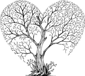 Tree Heart Art Free Vector