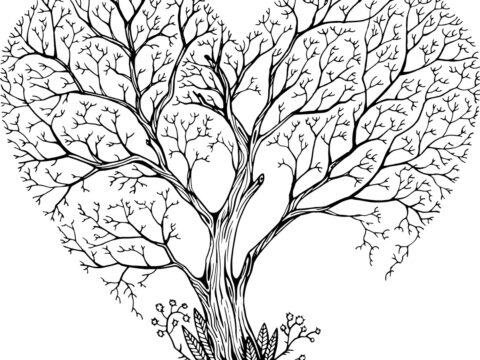 Tree Heart Art Free Vector