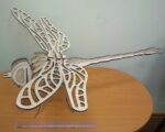 Laser Cut 3D Wooden Dragonfly Free Vector