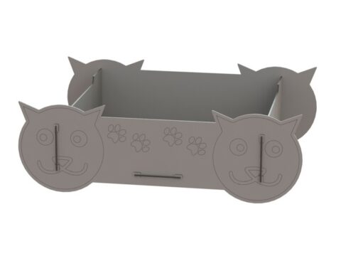 Laser Cut Wooden Cat Bed Cat Crib Pet Furniture Free Vector