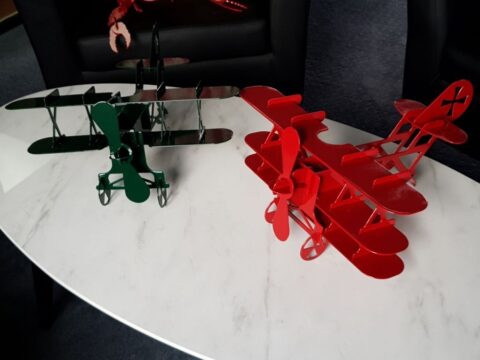 Laser Cut Biplane Toy Airplane Plans DXF File
