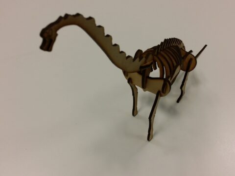 Brachyosaurus Laser Cut 3D Puzzle DXF File