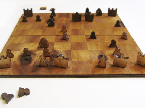 Laser Cut Chess Set Free Vector