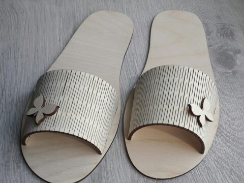 Laser Cut Slippers Free Vector