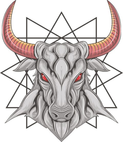 Bull T-shirt Print Design Free Vector