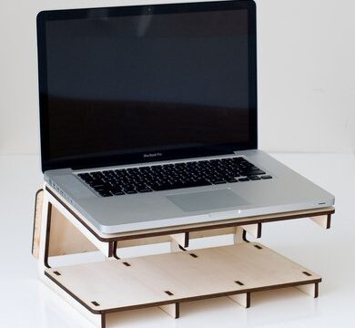 Laser Cut Laptop Stand Free Vector