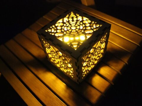 Laser Cut Honeycomb Lampshade Template DR File