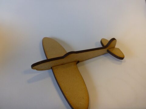 Laser Cut Mini Spitfire Fighter Aircraft DXF File
