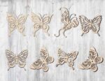 Laser Cut Wooden Butterfly Cut Outs Free Vector
