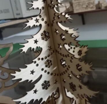 Laser Cut Christmas Tree Height 500mm Plywood 6mm Free Vector