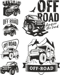 Off Road Decals Free Vector