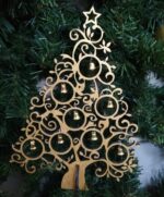 Laser Cut Wooden Christmas Tree Decorations Free Vector