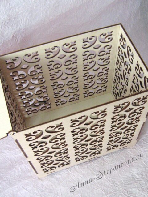 Laser Cutting Wedding Box Free Vector