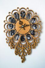 Laser Cut Decorative Wooden Wall Clock DXF File
