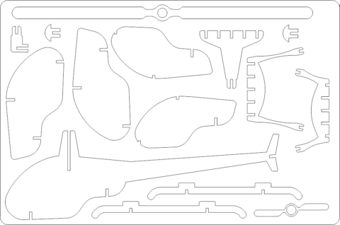 Helicopter 3D DXF File