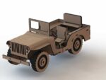 Jeep 3D Wooden Puzzle Laser Cut Free Vector