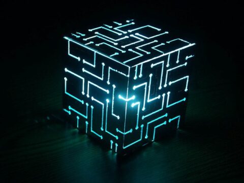 Alien Cube Big Lamp Laser Cut PDF File