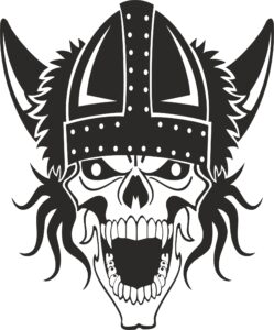 Viking Skull Print Free Vector