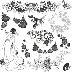 Japan Vector Ornament Free Vector