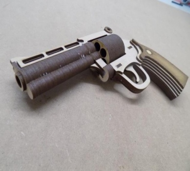 Magnum Pistol 4 Inch Barrel Laser Cut PDF File