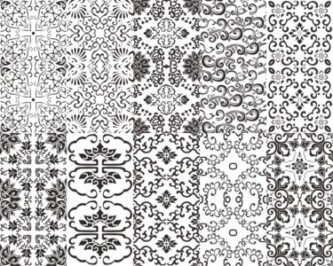 Chinese Pattern Set Free Vector