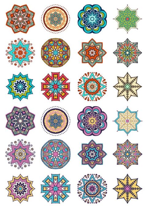 Round Ornaments Vector Art Free Vector