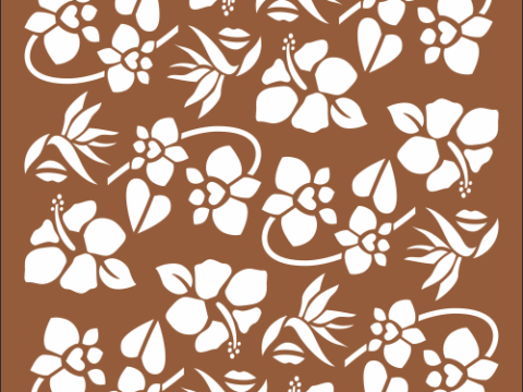 Seamless Floral Pattern for Laser Cutting Free Vector