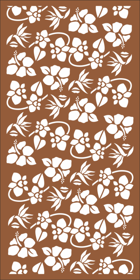 Seamless Floral Pattern for Laser Cutting Free Vector