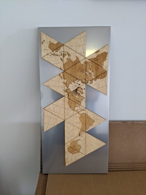 Laser Cut Dymaxion Map Wall Art SVG File