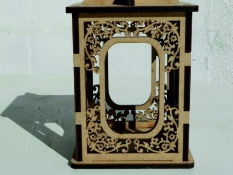 Laser Cut Wooden Candle Holder Candlestick Box Free Vector