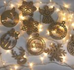 Laser Cut Christmas Hanging Pendants Drop Ornaments Free Vector