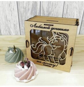 Laser Cut Unicorn Wooden Piggy Bank Template Free Vector