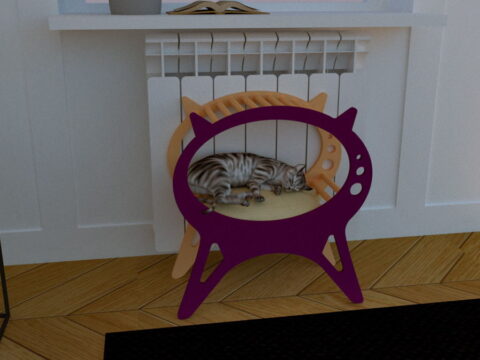 Laser Cut Kitten Cat House Cat Bed Pet House Free Vector