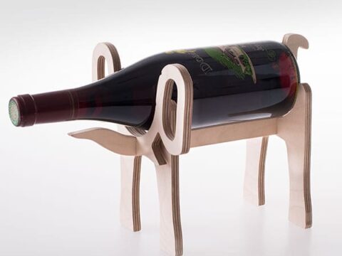 Laser Cut Elephant Wine Holder 10mm PDF File