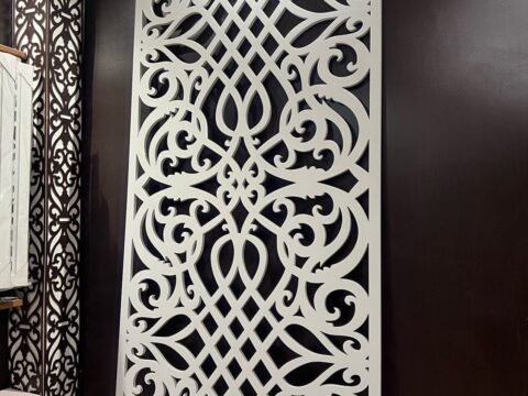 Laser Cut Decorative Wall Partition Privacy Screen Design Free Vector