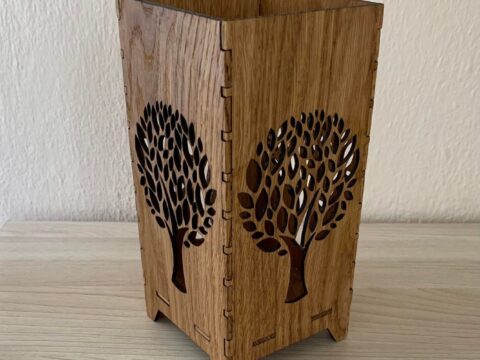 Laser Cut Night Candle Holder DXF File