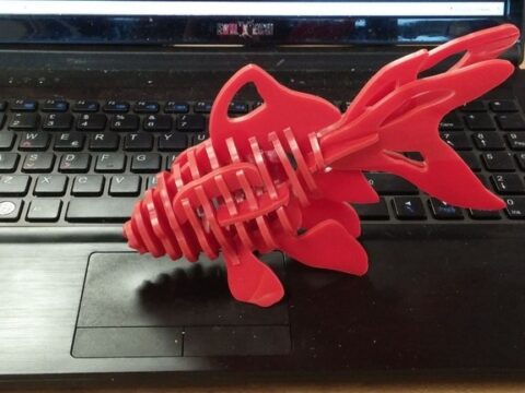 Laser Cut Goldfish 3D Puzzle SVG File