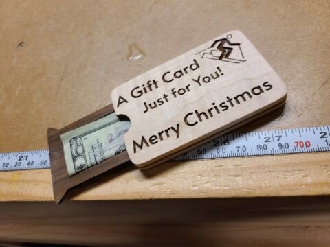 Laser Cut Christmas Gift Card Money Holder SVG File