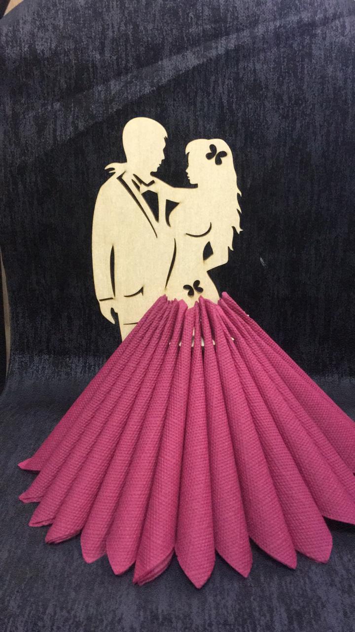 Laser Cut Couple Napkin Holder Tissue Paper Holder For Dining Table Free Vector