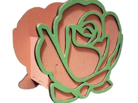 Laser Cut Rose Shaped Box Valentine’s Day Gifts Valentine Flower Box Free Vector