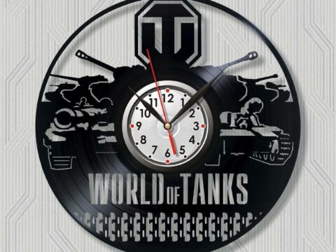 Laser Cut World Of Tanks Vinyl Wall Clock Free Vector