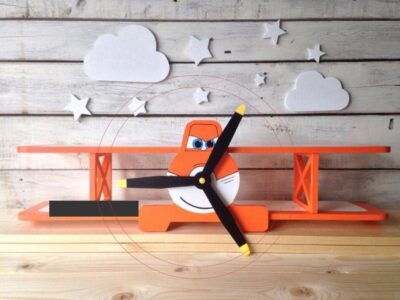 Laser Cut Airplane Shelf Nursery Kids Room Wall Shelf Free Vector