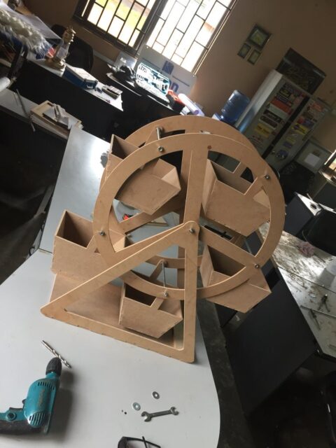 Laser Cut Ferris Wheel 3mm DXF File