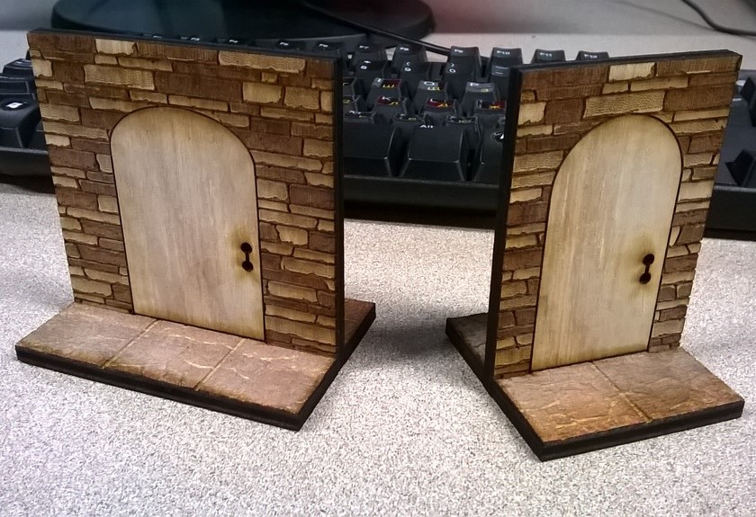 Laser Cut Tabletop Miniature Doorways SVG File