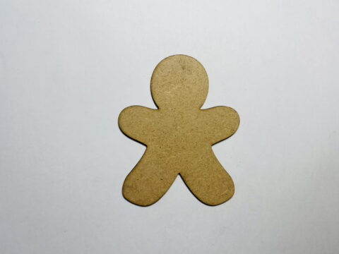 Laser Cut Wood Gingerbread Man Cutout Shape Free Vector