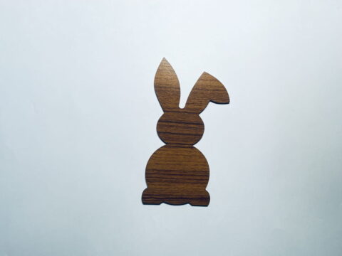 Laser Cut Wooden Bunny Cutout Unfinished Wood Rabbit Shape Free Vector
